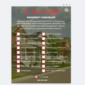 Government Loan Property Checklist